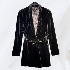 Zara long sleeve Black velvet dress
